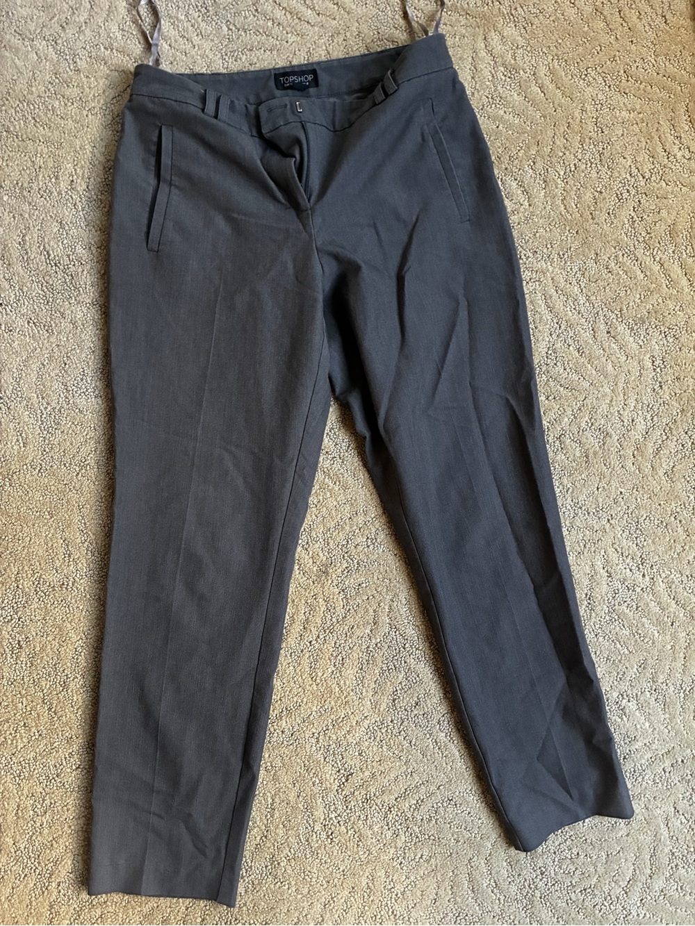 Topshop Charcoal Slim Dress Pants